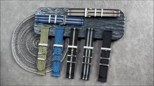 20mm 22mm Ribbed Nylon Strap for Omega for Seiko for Tudor Woven Canvas Fabric Watch Band Military Sport Quick Release Bracelets