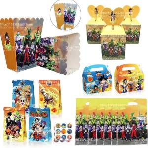 Bandai | Goku Dragon Ball Party Gift Bags Popcorn Box Candy Box Paper Bags 3D Bags Birthday Party Decoration Party Favor Wedding Supplies