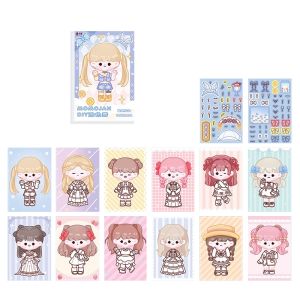 HShop Experience Joy of Dress Up with MOMO Cute Girl Baby Princess Doodle Art Coloring Book Complete with Stickers SZ276