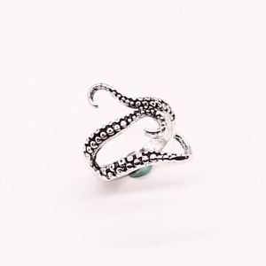 Nhẫn Bạch Tuộc Thép Titan Gothic Có Thể Điều Chỉnh Phong Cách Punk Hình Xúc Tu Nhẫn Ngón Tay Quái Vật Biển Sâu Mực Trang Sức Cá Tính Dành Cho Nữ