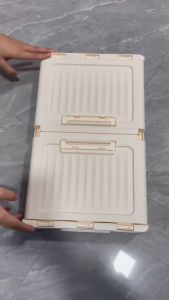 Foldable Storage Box with Wheels Clothes Sundries Organizer Durabox Cabinet with Lids