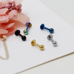 New Mini Titanium Steel Ear Studs Double Sided Screw Design Small Ears Female Fashion Jewelry Anti Allergy Ear Bone Pins