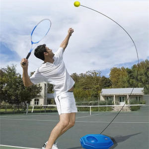 Single Tennis Trainer for Beginner Kids Tennis Toy Set Self Playing Elastic Rope Ball Tennis Racket