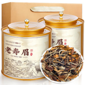 Authentic Fuding white tea high-mountain aged Shoumei naturally dry-stored white tea with aged and jujube aroma loose leaf tea gift box packaging