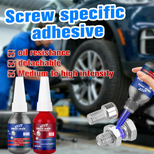 6pcs Removable Thread Lock Blue & Red-Universal Anaerobic Glues Metal Screw Locking Agent Sealant for Bolts/Nuts/Fasteners - Prevents Loosening/Corrosion Quickly Cured.