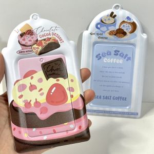 2pcs Cute Cartoon Cake Photocard Holder Polaroid Photo Storage Case Simple 3 Inch Kpop Idol Card Protector