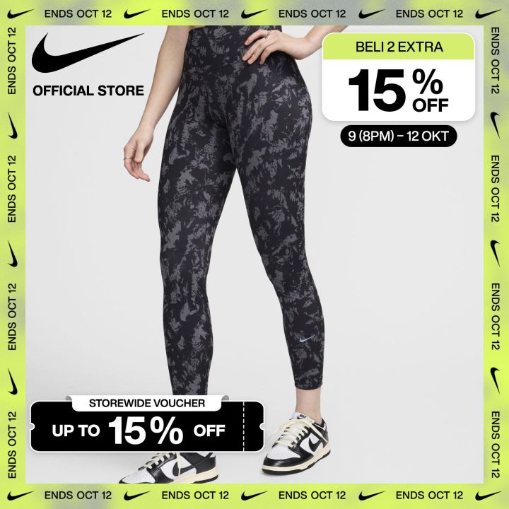 Celana Lari Leggings Black Nike NIKE Women Running Fast Swoosh Mid