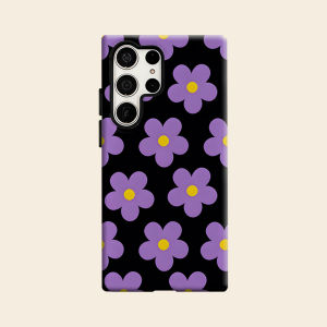 Purple Daisy Floral-s Luxury Fashion Full Lens Protective Case for Samsung Galaxy S26 S25 S24 A56 A36 Plus Ultra
