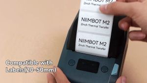 NIIMBOT M2 Printer Label Karbon Mesin Cetak Barcode Bluetooth Printer Resolusi Tinggi untuk Toko Gudang Rumah Kompatibel dengan Android dan iOS