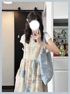 French Tea Break Slimming Meat Covering Dress Design Sense Niche Personality Japanese Artistic Skirt Set Womens Fashion