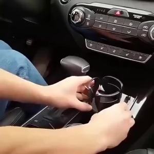 1PC 2-In-1 Adjustable Double-Layer Car Cup Holder Multifunctional Expansion Rack For Beverage Storage In The Car Center Console