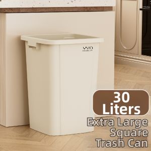 Capless Large Capacity Square Trash Can 30L