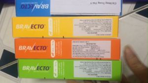 Hanpet - Bravecto cho chó (4 loại) Thuốc trị ve bọ chét viêm da ghẻ máu demodex cho chó