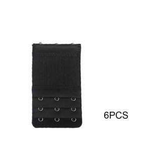 6pcs Invisible Bra Extenders for Women - Adjustable Elastic Bra Straps Extender with 3 Hooks Nylon Comfort Fit Underwear Ac