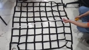 47x47 inches Akioki Cargo Net Pick up for Ford F-150 Cargo Net Web Luggage Heavy Duty W/FOAM CLEANER