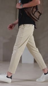 2025 New Summer Ankle-Length Pants Men Straight Fit Fashion Thin Brand Clothing Solid Color Casual Trousers Male 28-38