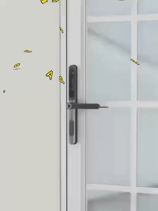Smart Digital Door Lock Biometric Fingerprint Electronic Keyless Entry Aluminum Sliding Door Lock with TT Lock App Home Security Intelligent Access Control System