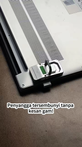 Mini Foldable Invisible Laptop Stand 2 Levels Height Adjustable Portable Laptop Riser Ergonomic Adhesive Notebook Cooling Stand for Laptop Phone Tablet 2Pcs