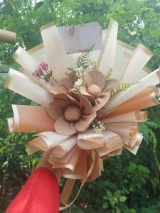 Buket hijab segiempat bella square motif azara hari ibu hari guru hadiah/ kado