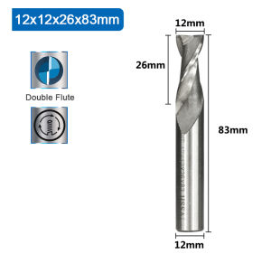 CMCP 1PC 2 Flute HSS End Mill 2mm-12mm CNC Straight Shank Milling Cutters Woodworking Tool For Aluminum Stainless Metal