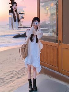 XUECAIQI | Autumn 2025 New Lazy Style Knit Sweater and Tank Dress Set