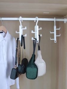 1 Pcs Rotatable Wardrobe Double Sided Hanger Creative Household Removable Bag Scarf Tie Storage Hanger
