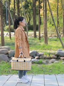 กระเป๋าเก็บความเย็นปิกนิก/แคมป์ - ถุงเก็บเย็น+ร้อน ลิตร - สำหรับอาหาร ออกกำลังกาย G3181