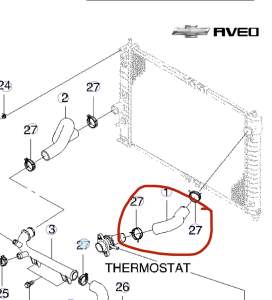 ท่อน้ำ บน-ล่าง Optra 1.6 1.8 AVEO 1.4-1.6 แยกเครื่องยนต์