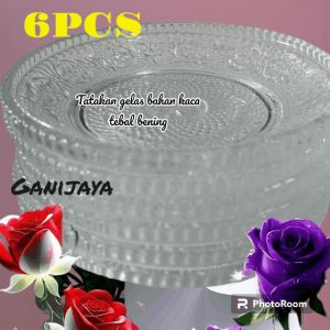 diskon murah!!! tatakan gelas kaca tebal 6pcs/tatakan gelas kopi