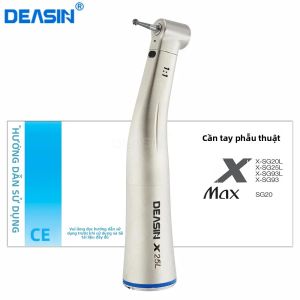 Đầu Tay Khoan Nha Khoa Tốc Độ Thấp DEASIN Khớp Nối Góc Vòng Xanh X25/X25L Tỷ Lệ 1:1 Phun Nước Bên Trong Cán Quang Sợi Kim Loại