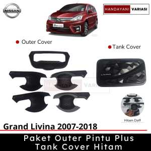 Paket Grand Livina 2007 2018 Cover Outer Mangkok Pintu Tank Cover Hitam Doff