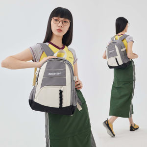 Resetter Dual-Shoulder Backpack for High School And University Students 15-Inch Computer Bag Female Style Polyester Material