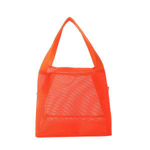 Large Capacity Mesh Bag with handle Travel Toiltery Makeup Bag Portable Beach Bag Cosmetic Zipper Pouch Shopping Bag