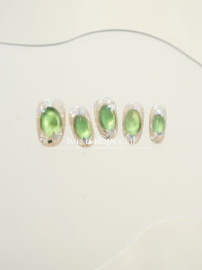 High-End Handmade Summer Short Nails Dopaamine Wearing Nails Pure Quality Kas Nail Art 2025 New Model Gentle Color Series