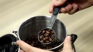 กระป๋องเก็บกาแฟ โถเก็บเมล็ดกาแฟ สแตนเลส ขนาด1.2/1.5L / 2L โหลใส่เมล็ดกาแฟ แบบสูญญากาศ พร้อมช้อนตัก ฟรีช้อนสแตนเลส พร้อมส่ง