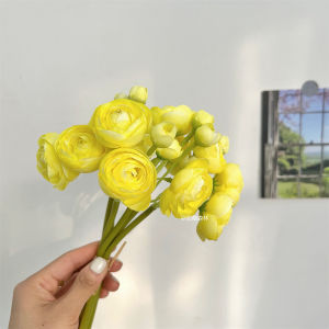 Artificial Lotus Flower Handheld Bouquet Decorative Flowers for Bedroom Entrance Dining Table Living Room Decorations
