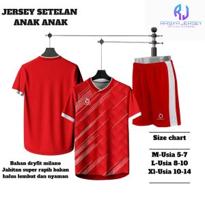 Baju bola anak anak setelan Jersey futsal anak anak