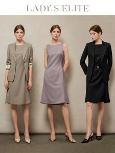 LadyS Elite | Slender Wool Suit Dress for Commuting Early Autumn New Arrival