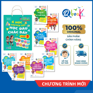 Sách - Túi Học đâu - Chắc đấy - Toán Lớp 5 (9 quyển) (Qbooks)