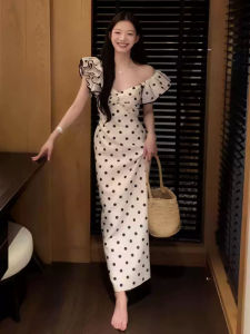CHOUXIE | Trendy French Princess Polka Dot Style Dress