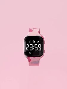 FUGUIJIAREN | Girls New Square Waterproof Alarm Digital Watch