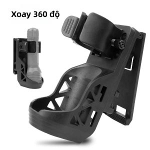 Bộ Bao Đựng Đèn Pin Chiến Thuật Với Khóa Gạt Bên 360 Độ ° Giá Đỡ Đèn Pin Nhựa Xoay Nhanh Rút Nhanh Túi Nilon Đen