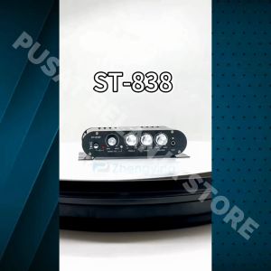 BERGARANSI LVPIN Ampli Amplifier mini full bass mobil 12v HiFi Stereo Treble Booster ST 838