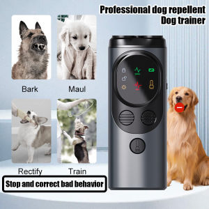5 in 1 Ultrasonic Anti Barking Device High Power Ultrasonic Dog Repeller Rechargeable Safe Painless Dog Training Device