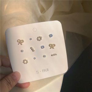 Elegant Butterfly Knot Pearl Ear Cuff Set Simple Fairy Tale Style Versatile Womens Fashion Jewelry Ear Decorations