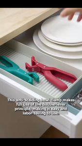 Multifunctional Anti-Scald Non Slip Handheld Silicone Plate Bowl Dish Tray Pot Clip Holder Extractor Gripper Kitchen Tool