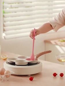 PGY Thickened Omelet Egg Frying Pan with Lid Nonstick 4 Cups Pancake Fried Egg Pan for Breakfast Skillet Egg Cooker Pan Mold