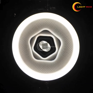 Lightmax  โคมไฟเพดาน LED 1615/060 65W 3 แสง (DL/WW/CW) PVC ทรงกลม ขอบขาว ขนาด 50cm.