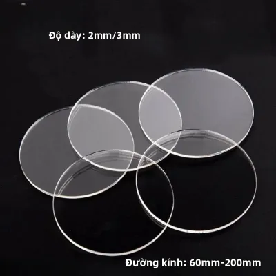 1/5 Chiếc Tấm Acrylic Trong Suốt 2 Mm/3 Mm Dày Tròn Perspex Tấm Cho Khung Ảnh Màn Hình Hiển Thị Bánh Topper DIY Làm Bánh Trang Trí