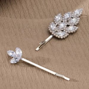 Zircon Hairpins Women Crystal Hair Ornaments Fashion Barrettes Hairwear Wedding Hair Clips Jewelry Accessories